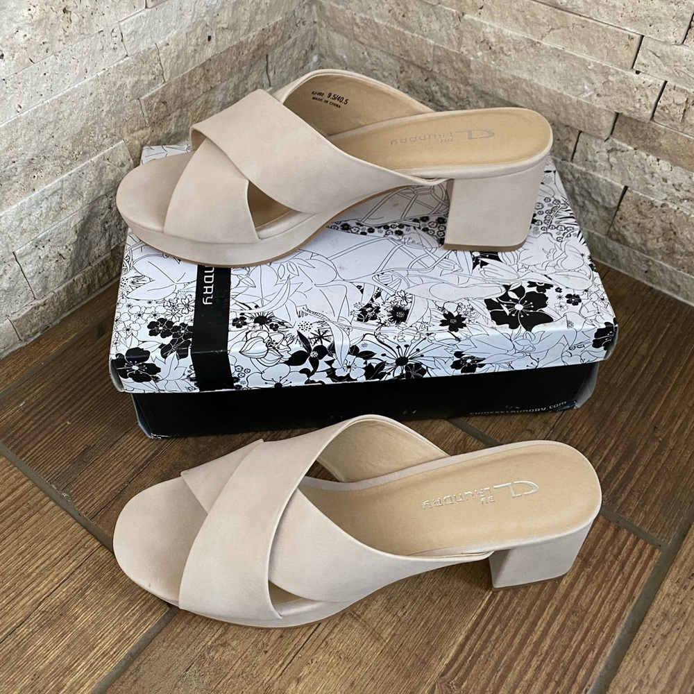CL BY LAUNDRY🌟Kismet Platform Mules - Nude
